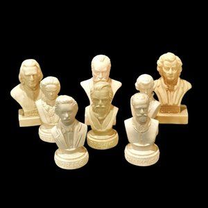 VINTAGE Halbe Classical Music Composers LOT Plastic Resin - List in Description